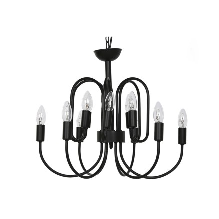 Lampadario Home ESPRIT Nero Metallo 54 x 54 x 46 cm 2