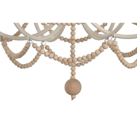 Lampadario Home ESPRIT Marrone Chiaro Metallo Ferro Pino 25 W 57 x 28