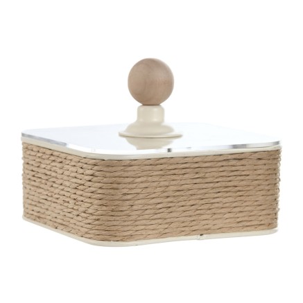 Boîte à bijoux Home ESPRIT Marron Clair Métal 16 x 16 x 11 cm (2 Pi 2