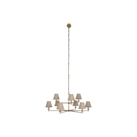 Lampadario Home ESPRIT Beige Dorato Ottone 25 W 113 x 113 x 132 cm