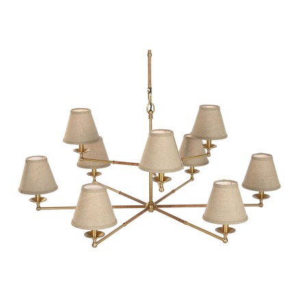 Ceiling Light Home ESPRIT Beige Golden Brass 25 W 113 x 113 x 132 cm 2