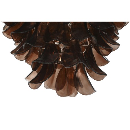 Deckenlampe Home ESPRIT Braun Silberfarben Kristall Stahl 25 W 80 x 80
