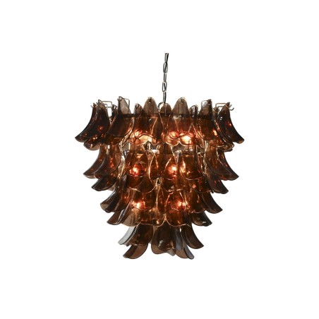 Deckenlampe Home ESPRIT Braun Silberfarben Kristall Stahl 25 W 80 x 80