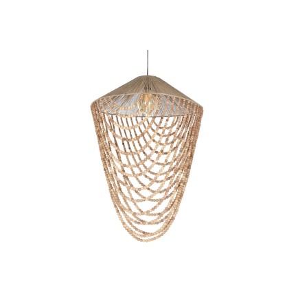 Lámpara de Techo Home ESPRIT Marrón claro Yute Madera 67 x 67 x 100 2