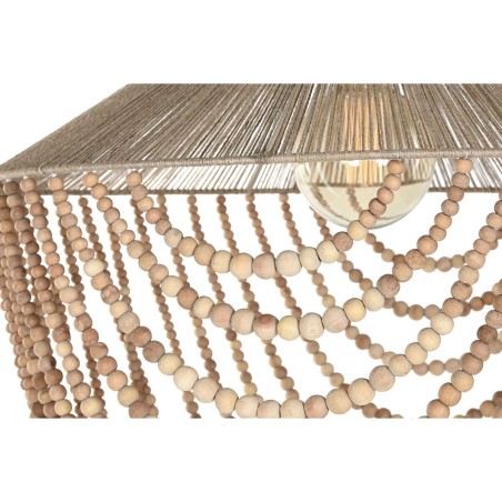 Lámpara de Techo Home ESPRIT Marrón claro Yute Madera 67 x 67 x 100