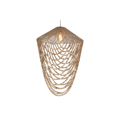 Lámpara de Techo Home ESPRIT Marrón claro Yute Madera 67 x 67 x 100