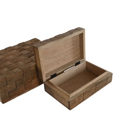 Caja-Joyero Home ESPRIT Natural Madera de mango (2 Piezas)