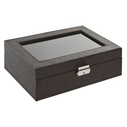 Caja-Joyero Home ESPRIT Marrón Marrón oscuro Poliuretano 25 x 16 x 8 2