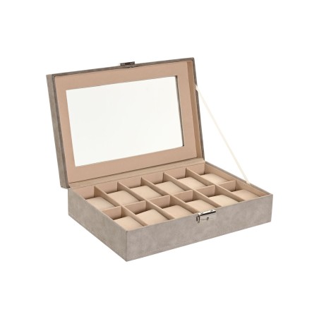 Scatola-Portagioie Home ESPRIT Grigio Grigio scuro Poliuretano Legno M