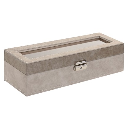 Boîte à bijoux Home ESPRIT Gris Gris foncé Polyuréthane Bois MDF 3 2