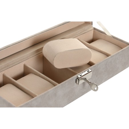 Scatola-Portagioie Home ESPRIT Grigio Grigio scuro Poliuretano Legno M