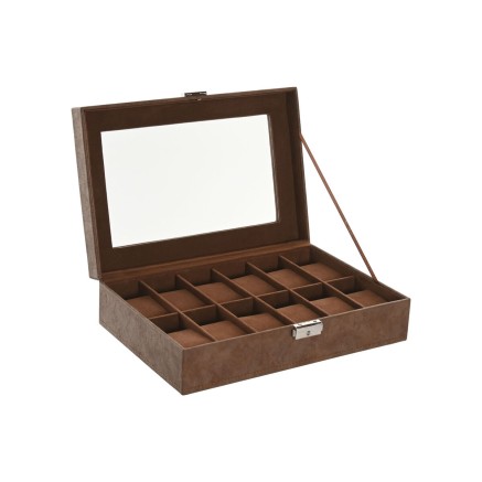 Box-Schmuckkästchen Home ESPRIT Braun Polyurethan Kristall Holz MDF 3