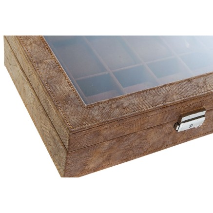 Box-Schmuckkästchen Home ESPRIT Braun Polyurethan Kristall Holz MDF 3 2