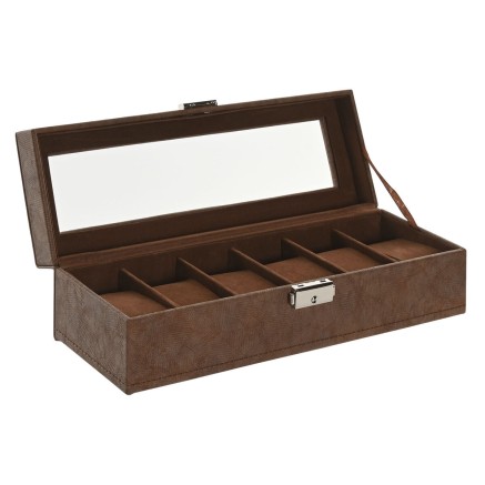Boîte à bijoux Home ESPRIT Marron Polyuréthane Verre Bois MDF 30 x
