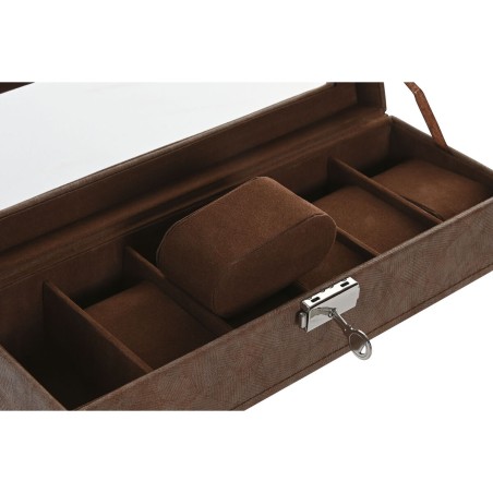Jewelry box Home ESPRIT Brown Polyurethane Crystal MDF Wood 30 x 10 x
