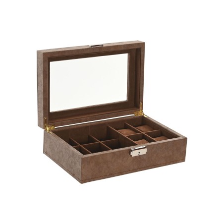 Jewelry box Home ESPRIT Brown Polyurethane Crystal MDF Wood 25 X 16,5