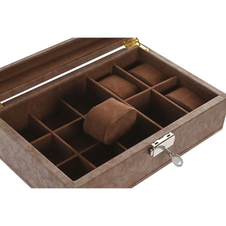 Jewelry box Home ESPRIT Brown Polyurethane Crystal MDF Wood 25 X 16,5