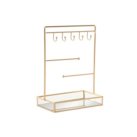 Jewelry box Home ESPRIT Golden Metal Mirror 21 x 10 x 32 cm