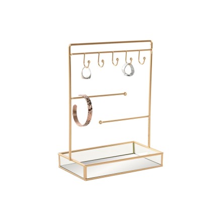 Box-Schmuckkästchen Home ESPRIT Gold Metall Spiegel 21 x 10 x 32 cm 2