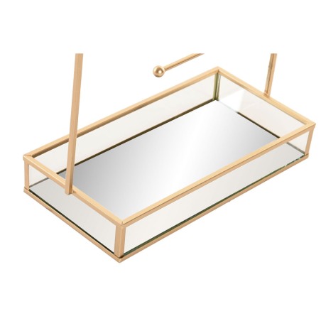 Jewelry box Home ESPRIT Golden Metal Mirror 21 x 10 x 32 cm