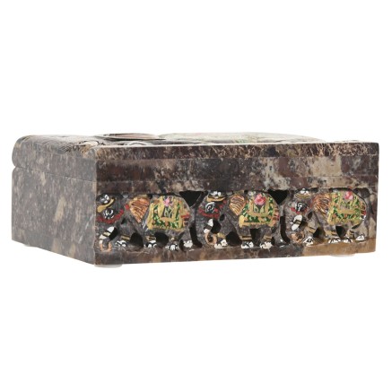 Boîte à bijoux Home ESPRIT Marron Multicouleur 15 X 10 X 5,5 CM 2
