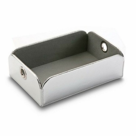 Valet Tray Versa Zilver Polyskin Metaal (13 x 6,5 x 20 cm)