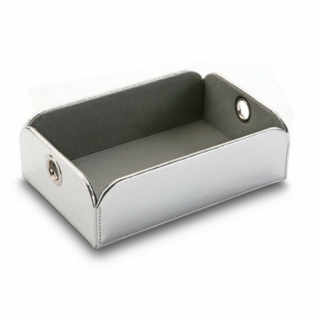 Valet Tray Versa Zilver Polyskin Metaal (13 x 6,5 x 20 cm)