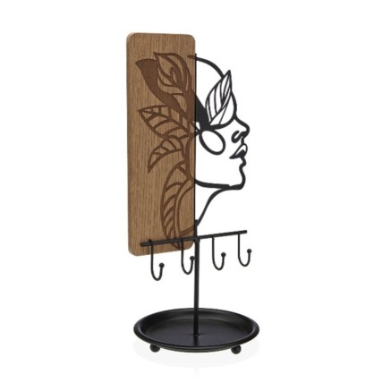 Joyero de Pie Versa Metal 12,5 x 30,5 x 13,5 cm 2
