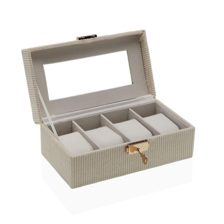 Horlogedoos Versa Beige Hout MDF 11,5 x 8 x 21 cm