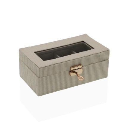 Boîte d'horloge Versa Beige Bois MDF 11,5 x 8 x 21 cm 2
