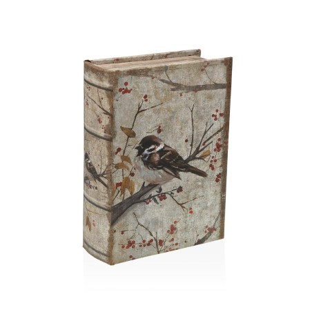 Scatola-Portagioie Versa Tela Legno MDF 7 x 22 x 16 cm Uccello