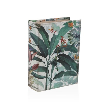 Caja-Joyero Versa Lienzo Madera MDF 7 x 22 x 16 cm Tropical 2