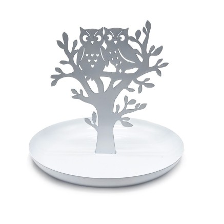 Portagioie Verticale Versa Bianco Metallo Ferro 15 x 13 x 15 cm Gufi