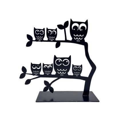 Schmuckständer Versa Schwarz Metall Eisen 7 X 18 X 18 CM Uhu Familie