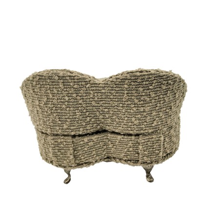 Boîte à bijoux Versa Gris Polyester Métal Miroir Bois MDF 16 X 13,5 2