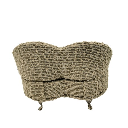 Boîte à bijoux Versa Gris Polyester Métal Miroir Bois MDF 16 X 13,5