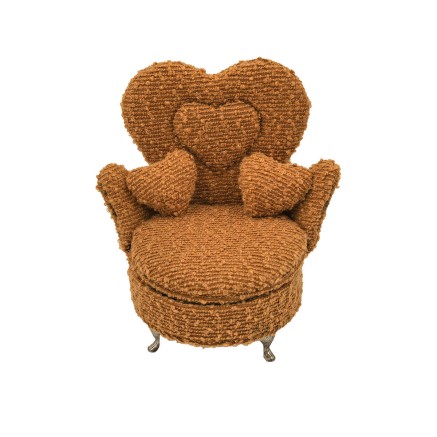 Boîte à bijoux Versa Moutarde Polyester Métal Miroir Bois MDF 12 x