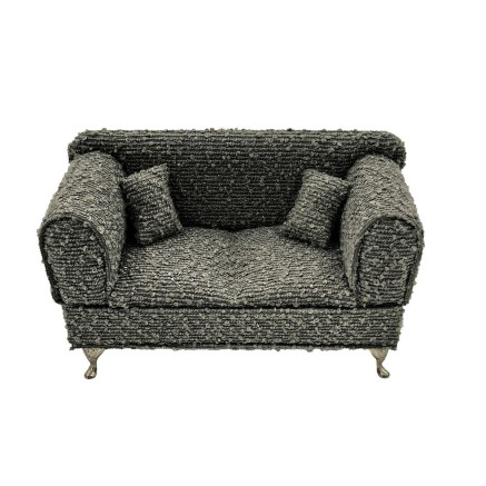 Boîte à bijoux Versa Gris Polyester Métal Miroir Bois MDF 9,5 X 12,