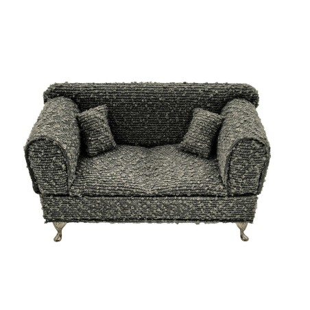 Boîte à bijoux Versa Gris Polyester Métal Miroir Bois MDF 9,5 X 12,