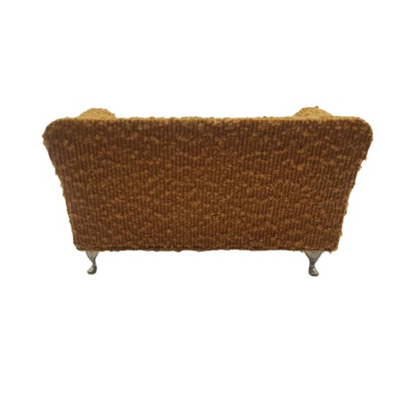 Jewelry box Versa Mustard Polyester Metal Mirror MDF Wood 9,5 X 12,5 X