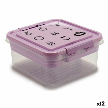 Boîte à bijoux Gondol G-610 B G-610 B Violet Transparent Plastique 2