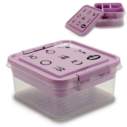 Boîte à bijoux Gondol G-610 B G-610 B Violet Transparent Plastique 2 2