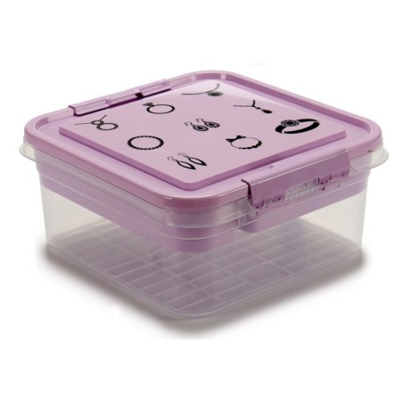 Box-Schmuckkästchen Gondol G-610 B G-610 B Lila Durchsichtig Kunststo