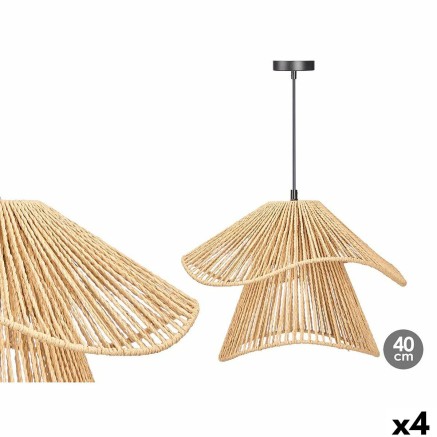Lampadario Gift Decor 24B513 24B513 Nero Naturale Metallo Carta 40 W 4