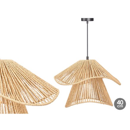 Deckenlampe Gift Decor 24B513 24B513 Schwarz natürlich Metall Papier 2