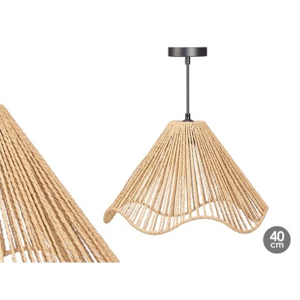 Lámpara de Techo Gift Decor 23B545C 23B545C Negro Natural Metal Papel 2