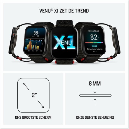 Montre intelligente GARMIN 010-02980-02 Noir Ardoise 2" 2