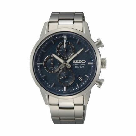 Horloge Heren Seiko SSB387P1 Zilverkleurig (Ø 41 mm)