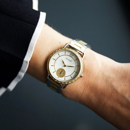 Herrenuhr Guess W1290L1 Gold Silberfarben