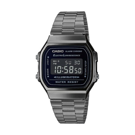 Orologio Uomo Casio A168WEGG-1BEF Nero Argentato (Ø 36 mm) (Ø 38 mm)